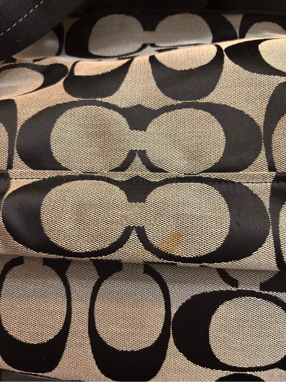Coach Signature Canvas Backpack in Tan and Black Y2K A1361-F21928